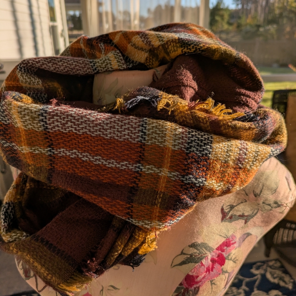 Plaid Infinity Scarf - Picture 3 of 7